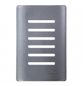 Placa p/ 6 Interruptores ( ESPECIAL ) 4x2 com Suporte - Novara Preto Grafite